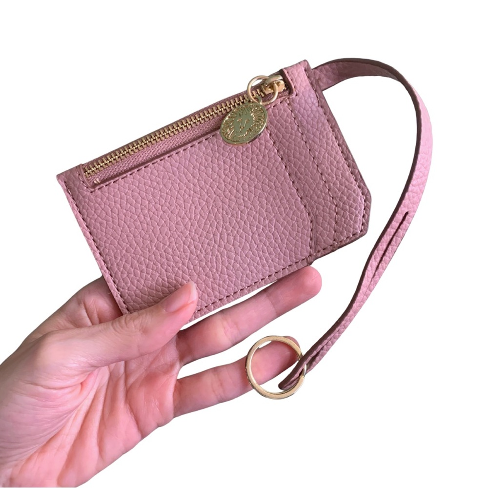 2/$30 Anne Klein Pink Card Holder Wallet Organizer ID Wristlet Feminine Minimal